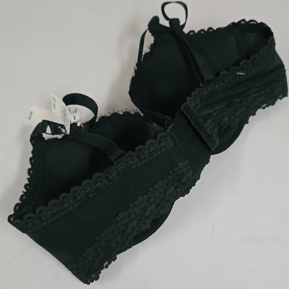 AERIE Elegant Lace Underwire Bra - Dark Green